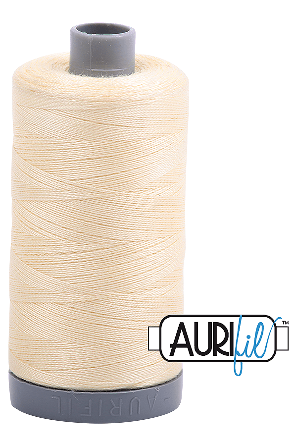 Aurifil Mako 28wt Cotton 750 m 820 yd. spool - 2110 Light Lemon