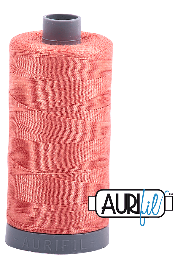 Aurifil Mako 28wt Cotton 750 m 820 yd. spool - 2225 Salmon