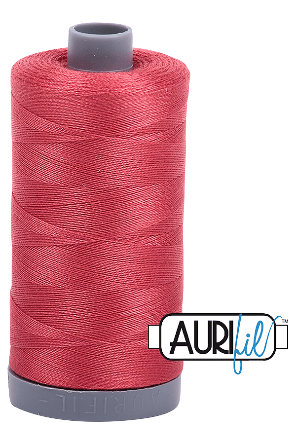 Aurifil Mako 28wt Cotton 750 m 820 yd. spool - 2230 Red Peony