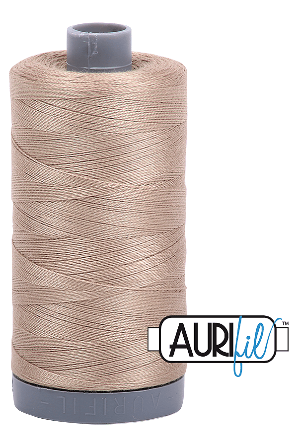 Aurifil Mako 28wt Cotton 750 m 820 yd. spool - 2325 Linen