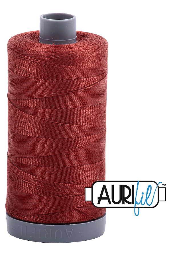 Aurifil Mako 28wt Cotton 750 m 820 yd. spool - 2355 Rust