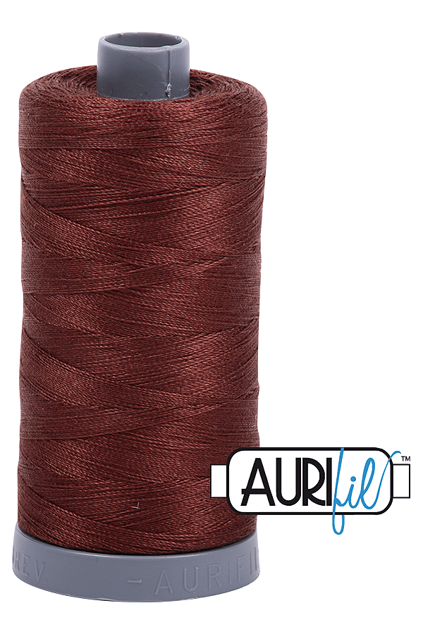 Aurifil Mako 28wt Cotton 750 m 820 yd. spool - 2360 Chocolate
