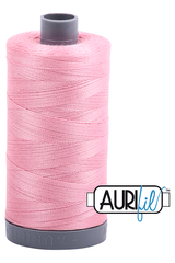 Aurifil Mako 28wt Cotton 750 m 820 yd. spool - 2425 Bright Pink