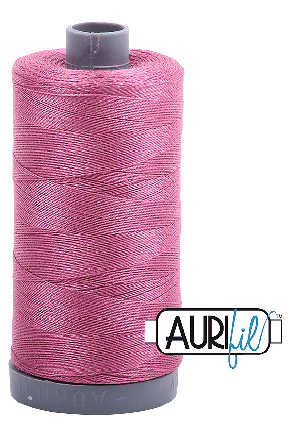 Aurifil Mako 28wt Cotton 750 m 820 yd. spool - 2452 Dusty Rose