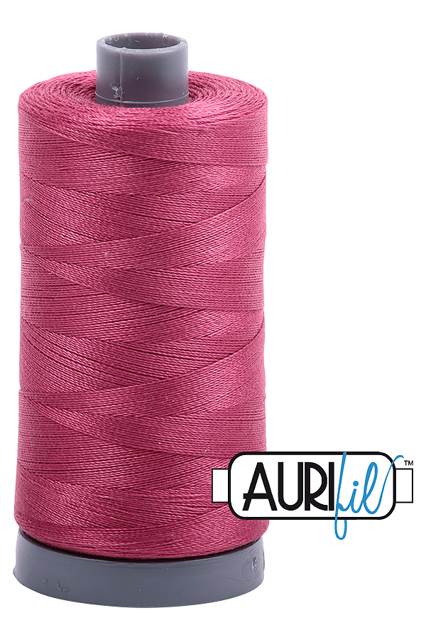 Aurifil Mako 28wt Cotton 750 m 820 yd. spool - 2455 Medium Carmine Red