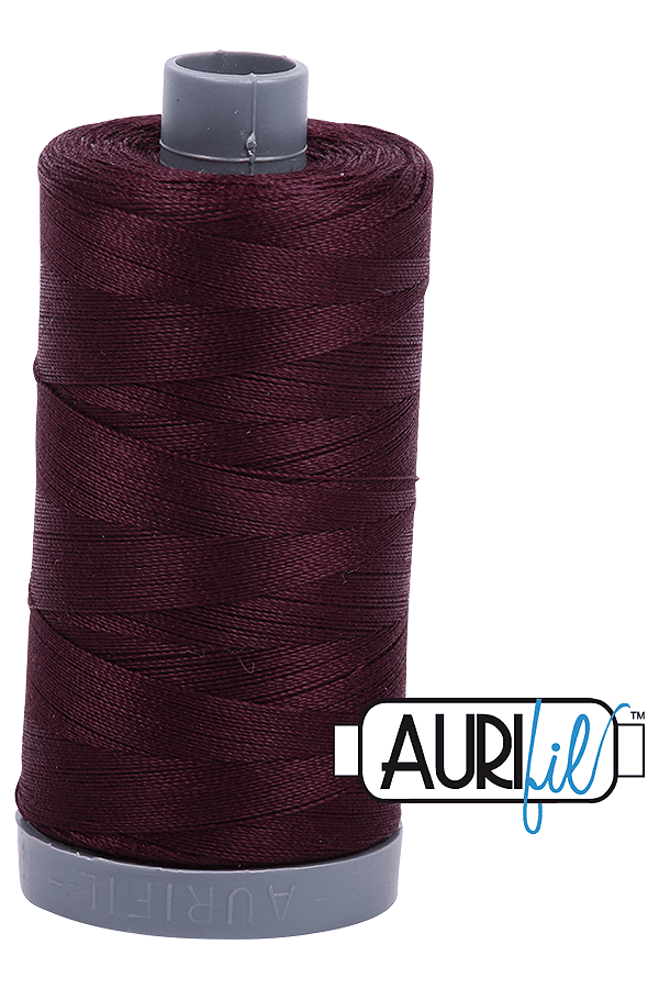 Aurifil Mako 28wt Cotton 750 m 820 yd. spool - 2465 Very Dark Brown