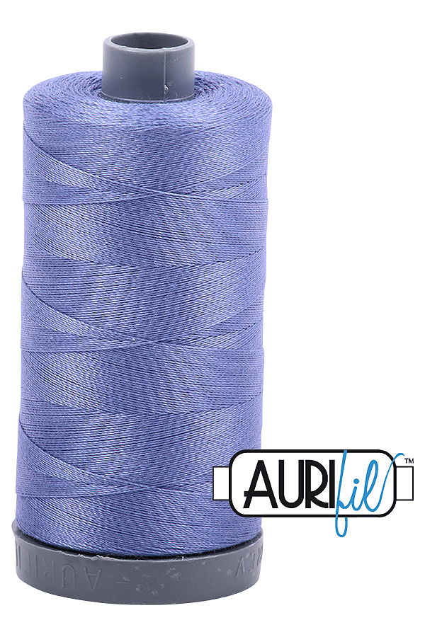Aurifil Mako 28wt Cotton 750 m 820 yd. spool - 2525 Dusty Blue Violet