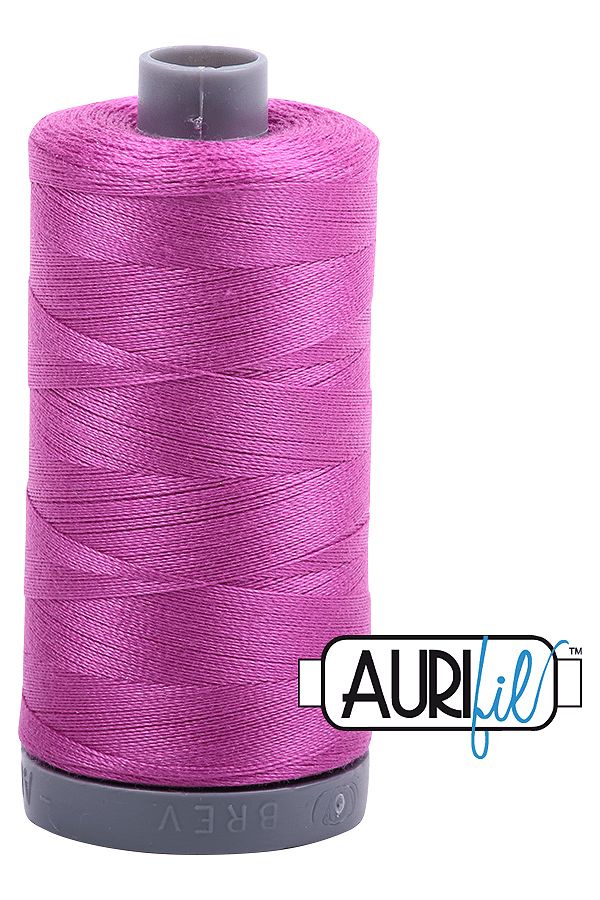 Aurifil Mako 28wt Cotton 750 m 820 yd. spool - 2535 Magenta