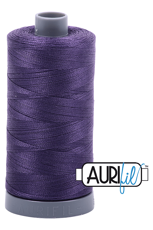 Aurifil Mako 28wt Cotton 750 m 820 yd. spool - 2581 Dark Dusty Grape