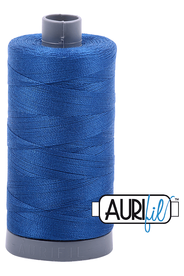 Aurifil Mako 28wt Cotton 750 m 820 yd. spool - 2735 Medium Blue