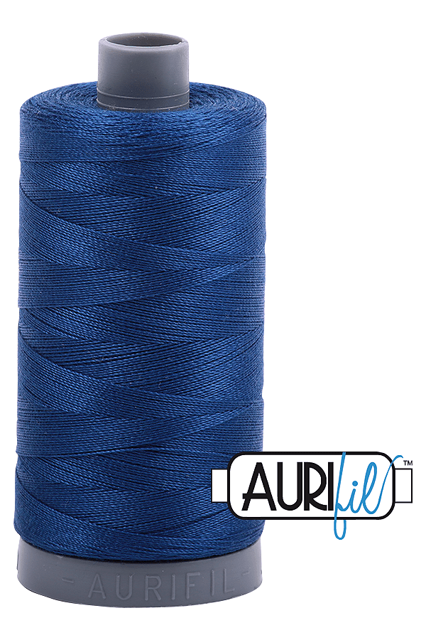 Aurifil Mako 28wt Cotton 750 m 820 yd. spool - 2780 Dark Delft Blue