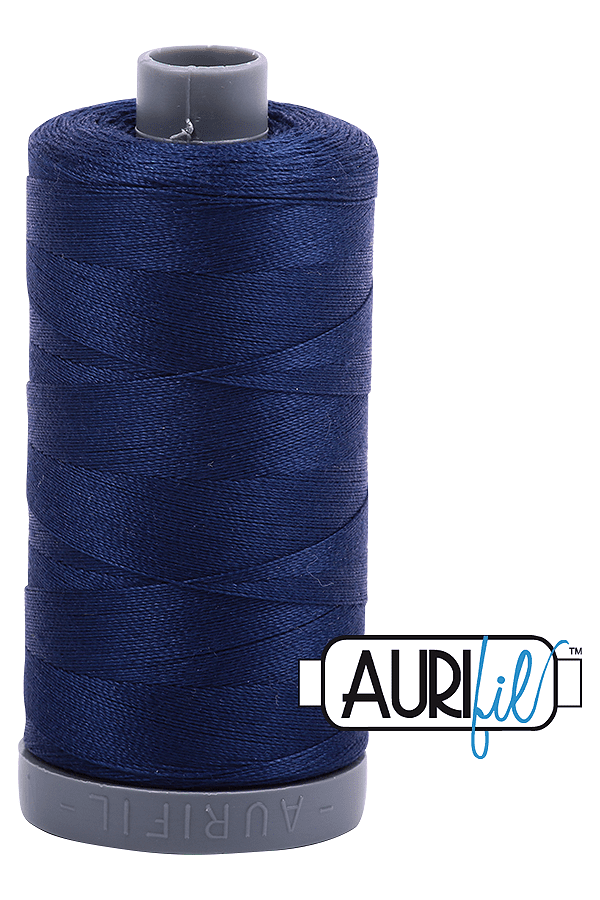 Aurifil Mako 28wt Cotton 750 m 820 yd. spool - 2784 Dark Navy
