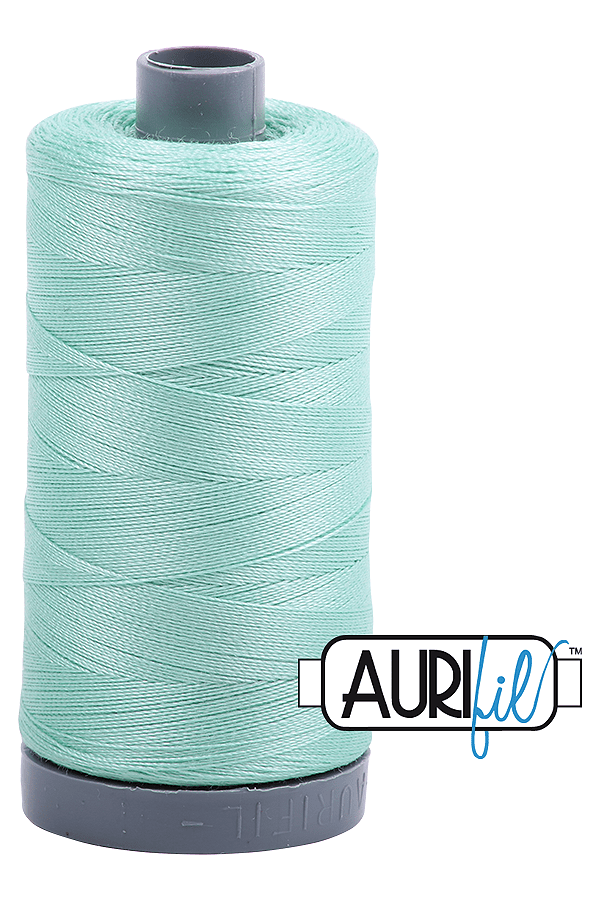 Aurifil Mako 28wt Cotton 750 m 820 yd. spool - 2835 Medium Mint