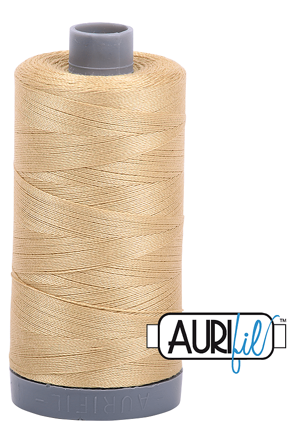 Aurifil Mako 28wt Cotton 750 m 820 yd. spool - 2915 Very Light Brass