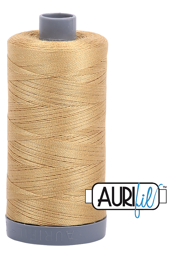 Aurifil Mako 28wt Cotton 750 m 820 yd. spool - 2920 Light Brass