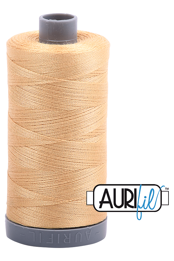 Aurifil Mako 28wt Cotton 750 m 820 yd. spool - 5001 Ocher Yellow