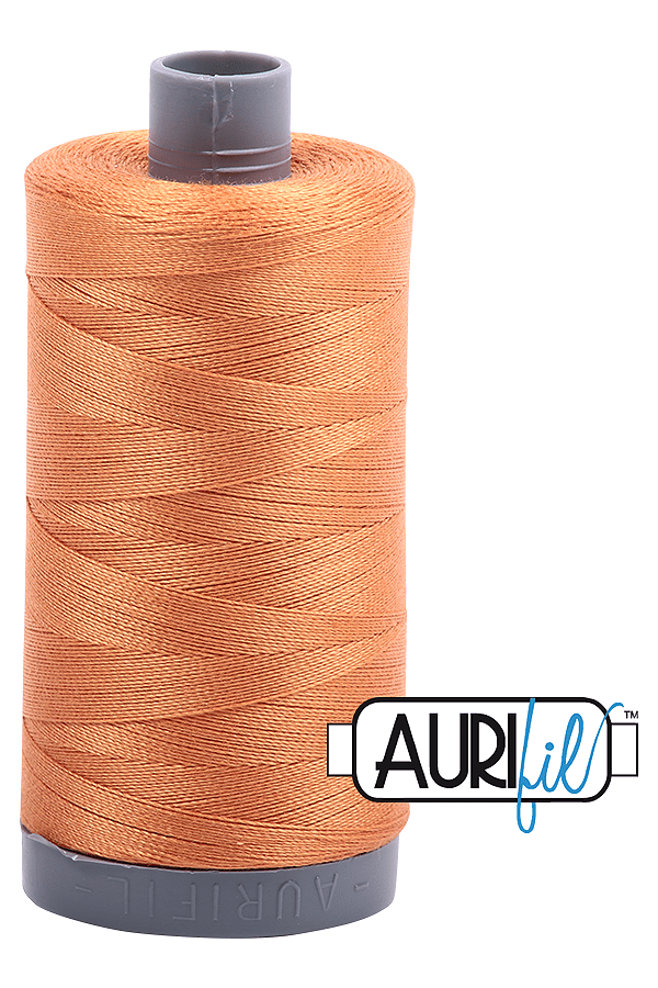 Aurifil Mako 28wt Cotton 750 m 820 yd. spool - 5009 Medium Orange