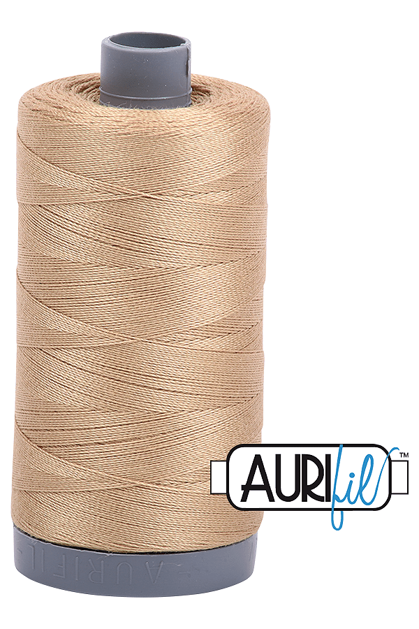 Aurifil Mako 28wt Cotton 750 m 820 yd. spool - 5010 Blonde Beige