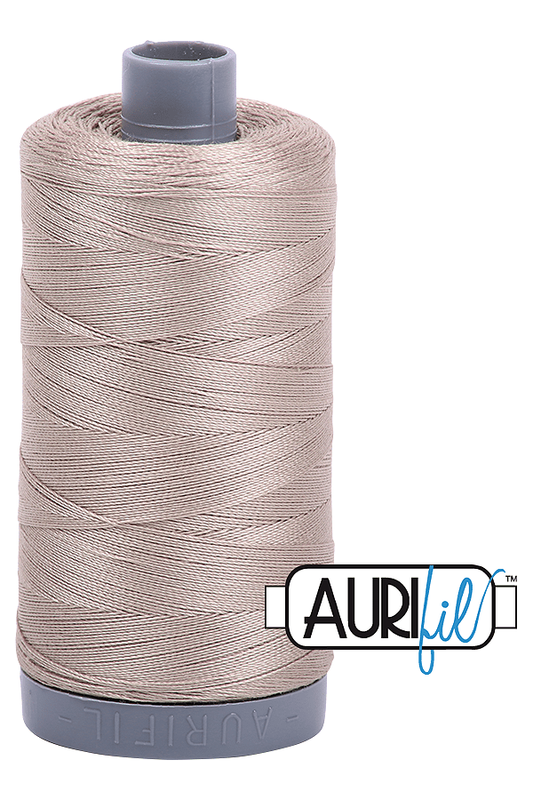 Aurifil Mako 28wt Cotton 750 m 820 yd. spool - 5011 Rope Beige
