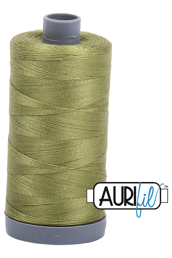 Aurifil Mako 28wt Cotton 750 m 820 yd. spool - 5016 Olive Green