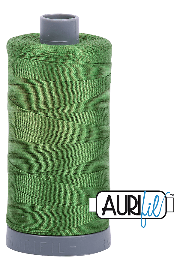 Aurifil Mako 28wt Cotton 750 m 820 yd. spool - 5018 Dark Grass Green