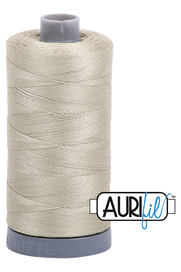 Aurifil Mako 28wt Cotton 750 m 820 yd. spool - 5020 Light Military Green