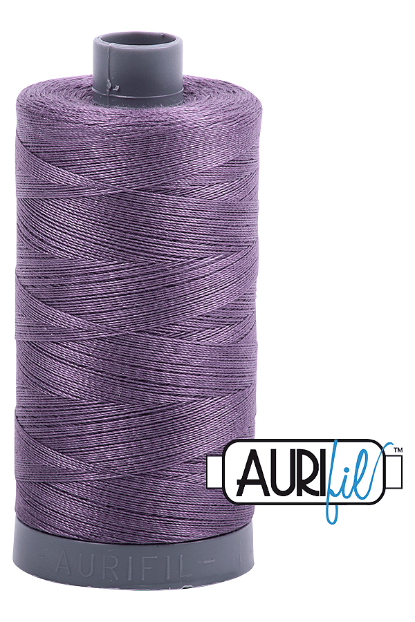 Aurifil Mako 28wt Cotton 750 m 820 yd. spool - 6735 Plumtastic