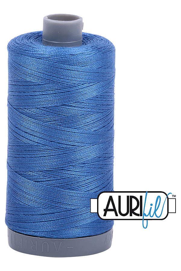Aurifil Mako 28wt Cotton 750 m 820 yd. spool - 6738 Peacock Blue