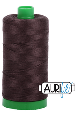 Aurifil Mako 40wt 2-ply Cotton 1000 m 1094 yd. spool - 1130 Very Dark Bark
