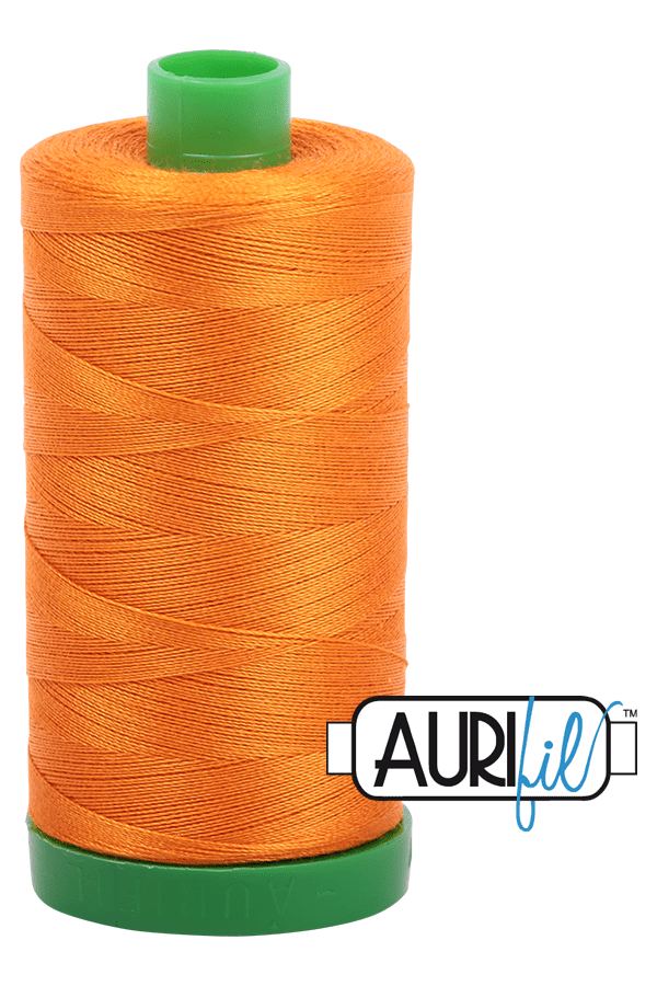 Aurifil Mako 40wt 2-ply Cotton 1000 m 1094 yd. spool - 1133 Bright Orange