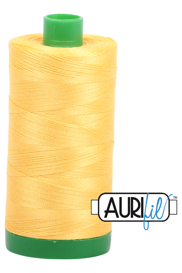 Aurifil Mako 40wt 2-ply Cotton 1000 m 1094 yd. spool - 1135 Pale Yellow