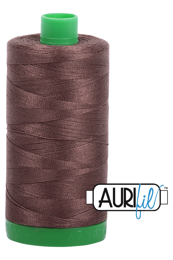 Aurifil Mako 40wt 2-ply Cotton 1000 m 1094 yd. spool - 1140 Bark