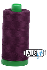 Aurifil Mako 40wt 2-ply Cotton 1000 m 1094 yd. spool - 1240 Very Dark Eggplant