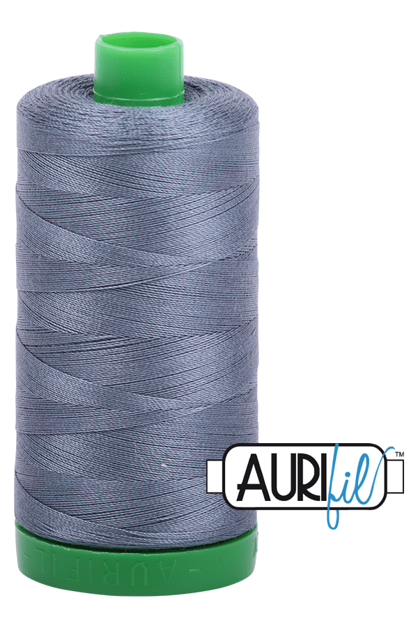 Aurifil Mako 40wt 2-ply Cotton 1000 m 1094 yd. spool - 1246 Dark Grey