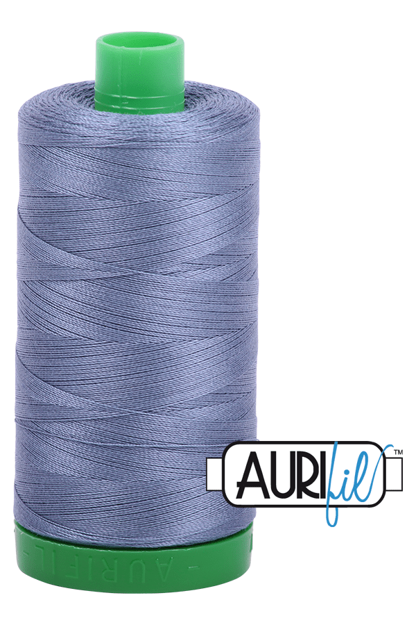 Aurifil Mako 40wt 2-ply Cotton 1000 m 1094 yd. spool - 1248 Dark Grey Blue