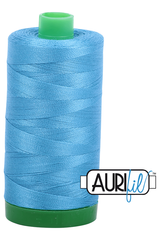 Aurifil Mako 40wt 2-ply Cotton 1000 m 1094 yd. spool - 1320 Bright Teal