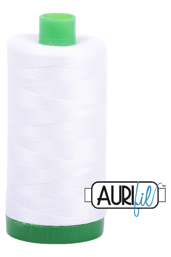 Aurifil Mako 40wt 2-ply Cotton 1000 m 1094 yd. spool - 2024 White