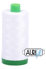 Aurifil Mako 40wt 2-ply Cotton 1000 m 1094 yd. spool - 2024 White