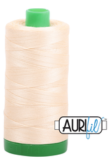 Aurifil Mako 40wt 2-ply Cotton 1000 m 1094 yd. spool - 2123 Butter