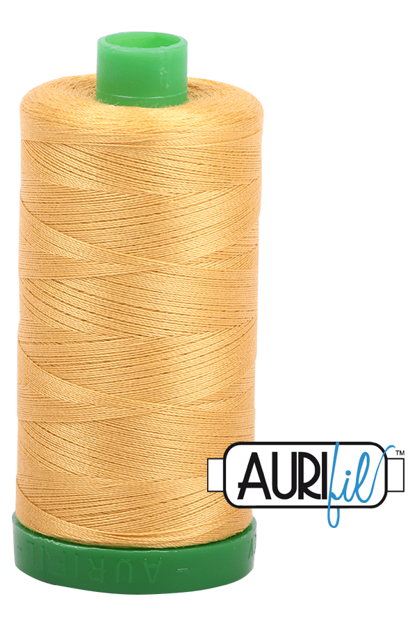 Aurifil Mako 40wt 2-ply Cotton 1000 m 1094 yd. spool - 2134 Spun Gold