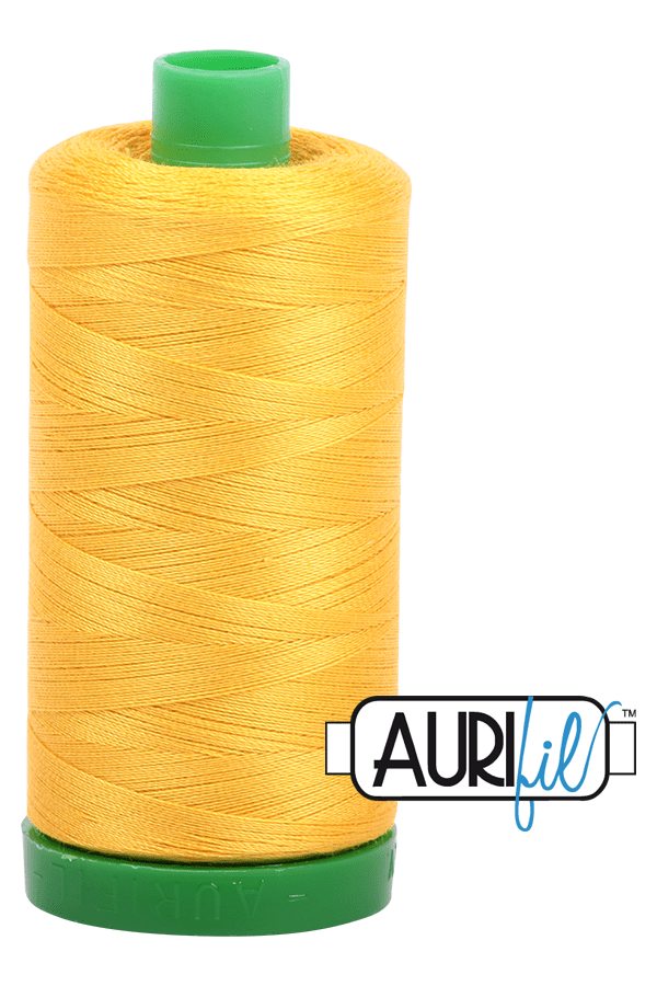 Aurifil Mako 40wt 2-ply Cotton 1000 m 1094 yd. spool - 2135 Yellow
