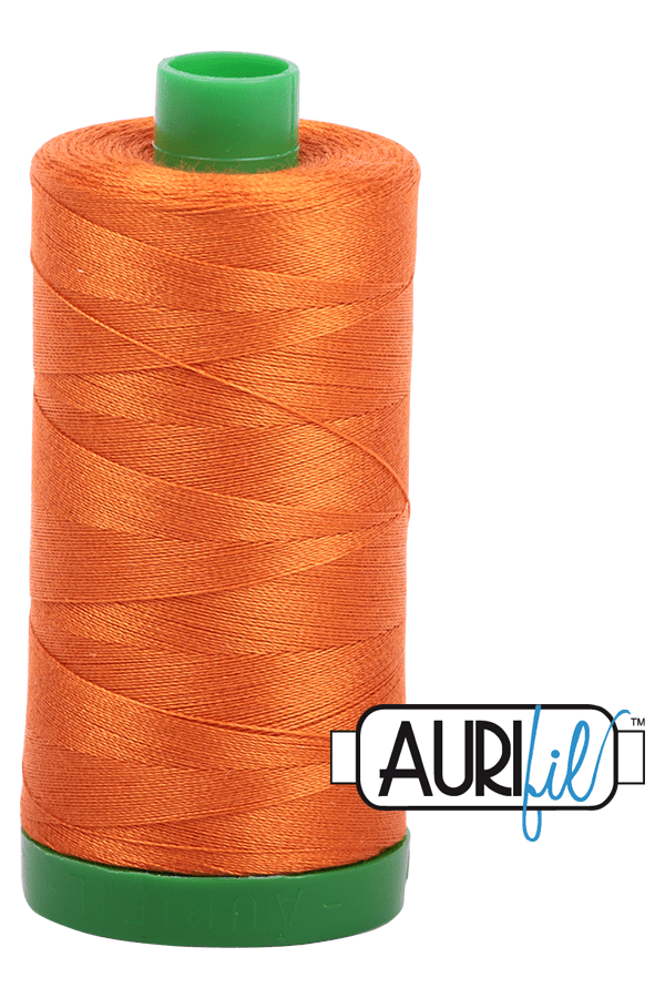 Aurifil Mako 40wt 2-ply Cotton 1000 m 1094 yd. spool - 2150 Pumpkin