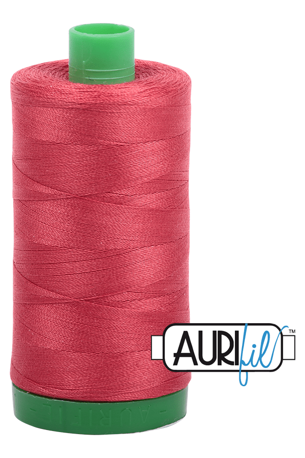 Aurifil Mako 40wt 2-ply Cotton 1000 m 1094 yd. spool - 2230 Red Peony
