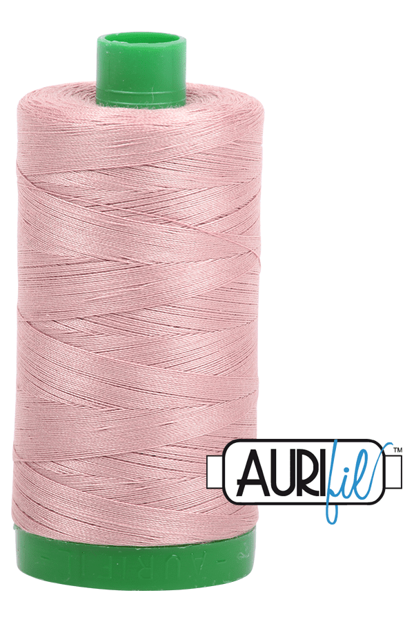 Aurifil Mako 40wt 2-ply Cotton 1000 m 1094 yd. spool - 2375 Antique Blush