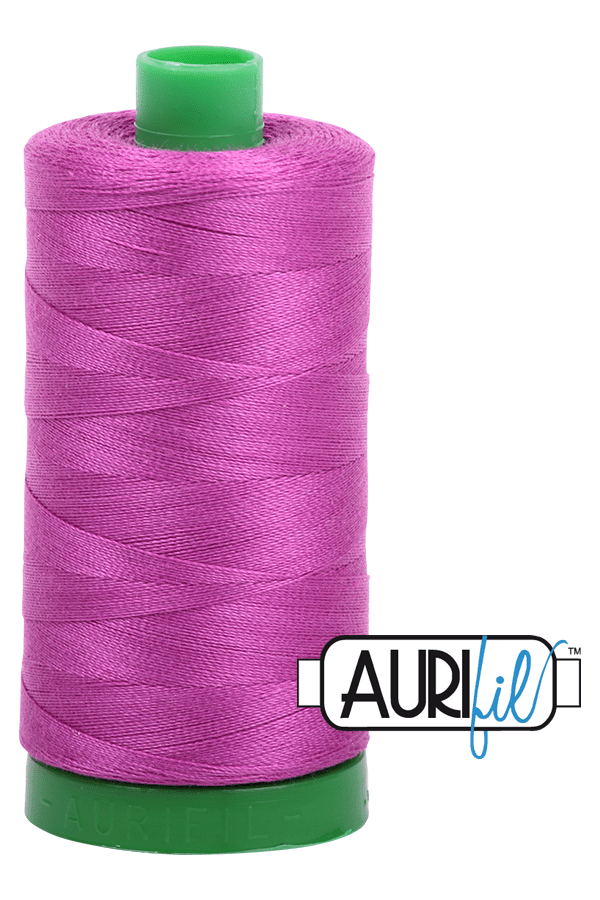 Aurifil Mako 40wt 2-ply Cotton 1000 m 1094 yd. spool - 2535 Magenta