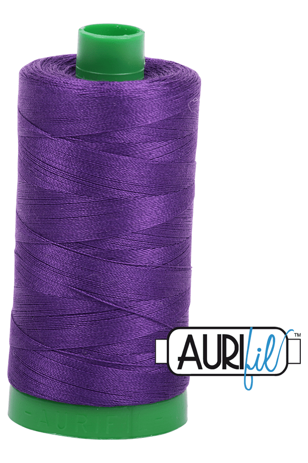 Aurifil Mako 40wt 2-ply Cotton 1000 m 1094 yd. spool - 2545 Medium Purple