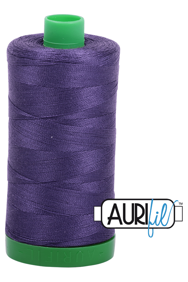 Aurifil Mako 40wt 2-ply Cotton 1000 m 1094 yd. spool - 2581 Dark Dusty Grape