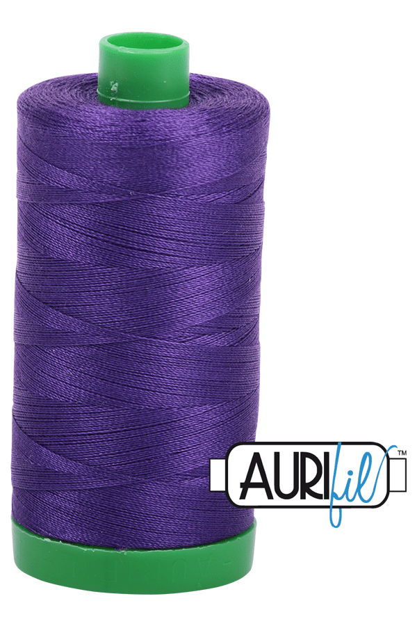 Aurifil Mako 40wt 2-ply Cotton 1000 m 1094 yd. spool - 2582 Dark Violet