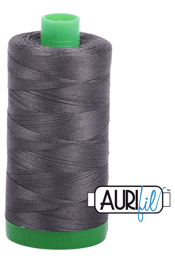 Aurifil Mako 40wt 2-ply Cotton 1000 m 1094 yd. spool - 2630 Dark Pewter