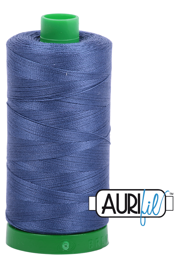 Aurifil Mako 40wt 2-ply Cotton 1000 m 1094 yd. spool - 2775 Steel Blue